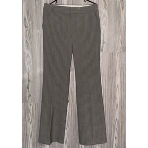 BANANA REPUBLIC Women's The Martin Fit Gray Pinstripe Cuffed‎ Pants Size 6